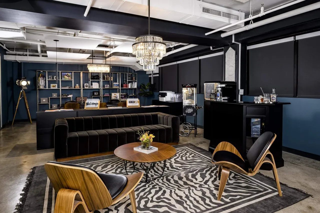 Lounge seating and workspace inside Fuel’s office